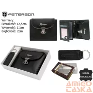   Peterson női pénztárca ajándékszett PTN SET-D-19-KCS – fekete