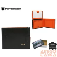 Peterson férfi bőr pénztárca PTN N79 2-1-1
