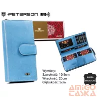 Peterson női bőr pénztárca PTN 2519-BO – kék