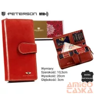 Peterson női bőr pénztárca PTN 2519-BO – barna