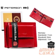 Peterson női bőr pénztárca PTN RD-250-GCL – piros