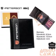 Peterson női bőr pénztárca PTN RD-270-GCL – fekete