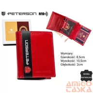 Peterson női bőr pénztárca PTN RD-270-GCL – piros