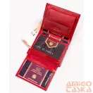 Peterson női bőr pénztárca PTN RD-270-GCL – piros