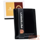 Peterson női bőr pénztárca PTN RD-290-GCL – fekete