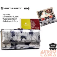 Peterson női bőr pénztárca PTN 421028-BF – ezüst