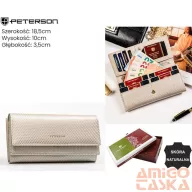 Peterson női bőr pénztárca PTN 421028-SBR – bézs