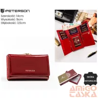Peterson női bőr pénztárca PTN 42108-SBR – piros