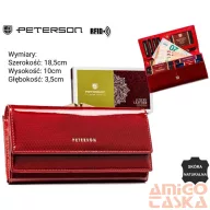 Peterson női bőr pénztárca PTN 421028-SBR – piros