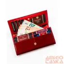 Peterson női bőr pénztárca PTN 421028-SBR – piros