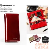 Peterson női bőr pénztárca PTN 421431-SBR – piros