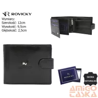 Rovicky férfi bőr pénztárca RV-70616-9-BCA