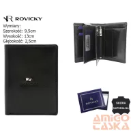 Rovicky férfi bőr pénztárca RV-75699-BCA