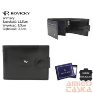 Rovicky férfi bőr pénztárca RV-7680286-9-BCA