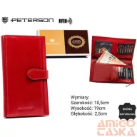 Peterson női bőr pénztárca PTN RD-49-GCL – piros