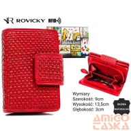 Rovicky női bőr pénztárca R-613-DDW – piros