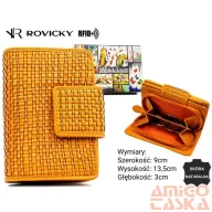 Rovicky női bőr pénztárca R-613-DDW – sárga