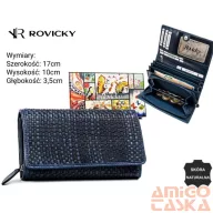 Rovicky női bőr pénztárca R-614-DDW – kék