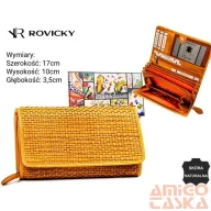 Rovicky női bőr pénztárca R-614-DDW – sárga
