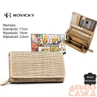 Rovicky női bőr pénztárca R-614-DDW – bézs