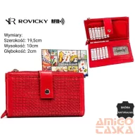 Rovicky női bőr pénztárca R-861-DDW – piros