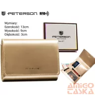 Peterson női műbőr pénztárca PTN 013 – arany