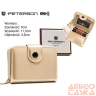 Peterson női műbőr pénztárca PTN 014 – arany