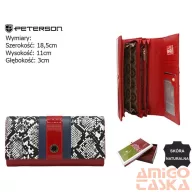Peterson női bőr pénztárca PTN ST-409 – piros