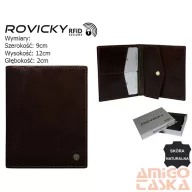 Rovicky férfi bőr pénztárca N03-RVT – barna