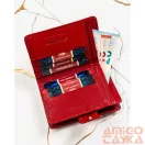 Peterson női pénztárca ajándékszett PTN SET-D-65-KCS – piros