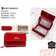   Peterson női pénztárca ajándékszett PTN SET-D-69-KCS – piros