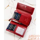 Peterson női pénztárca ajándékszett PTN SET-D-69-KCS – piros