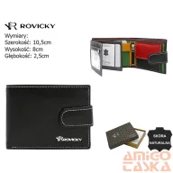 Rovicky férfi bőr pénztárca R-RM-24-15L-GCL