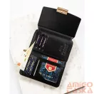 Peterson női műbőr pénztárca PTN 0015-F – fekete