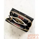 Peterson női műbőr pénztárca PTN 0015-F – fekete
