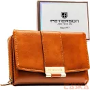 Peterson női műbőr pénztárca PTN 0015-F – barna