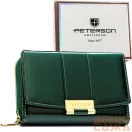 Peterson női műbőr pénztárca PTN 0015-LAK – zöld