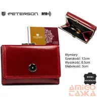 Peterson női bőr pénztárca PTN 1680400-TVT – piros