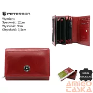 Peterson női bőr pénztárca PTN 74892-TVT – piros