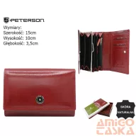 Peterson női bőr pénztárca PTN 27079-TVT – piros