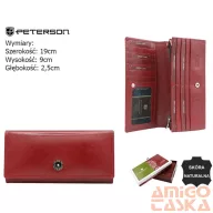 Peterson női bőr pénztárca PTN 1680133-TVT – piros