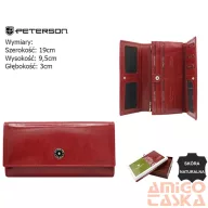 Peterson női bőr pénztárca PTN 1680166-9-TVT – piros