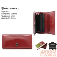 Peterson női bőr pénztárca PTN 1680144-TVT – piros