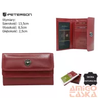 Peterson női bőr pénztárca PTN 27074-TVT – piros