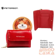 Peterson női műbőr pénztárca PTN 011-F-PUS – piros