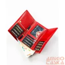 Peterson női bőr és műbőr pénztárca PTN PS108-MLF – piros