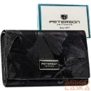 Peterson női bőr és műbőr pénztárca PTN PS112-MLF – fekete