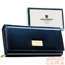 Peterson női bőr és műbőr pénztárca PTN PX28-DYS – kék