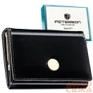 Peterson női bőr és műbőr pénztárca PTN PX30-DYS – fekete
