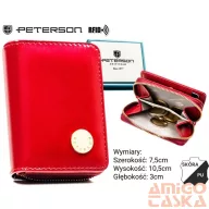   Peterson női bőr és műbőr pénztárca PTN PX33-DYS – piros